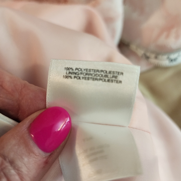 Women's Kasper Pink Brocade Long Blazer Beaded Bedazzled Spring 20W New - Picture 11 of 11